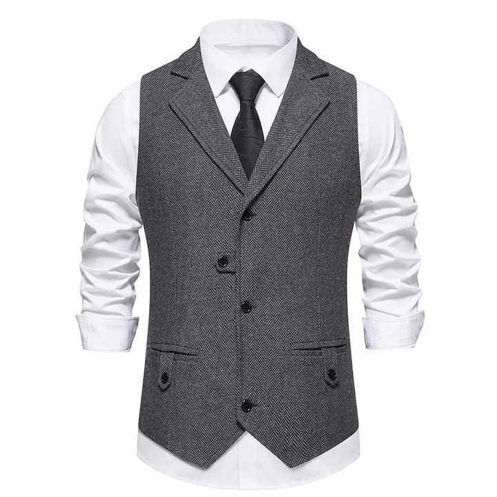 Herren elegante Weste mit modernem Hahnentritt-Muster Echoarchiv