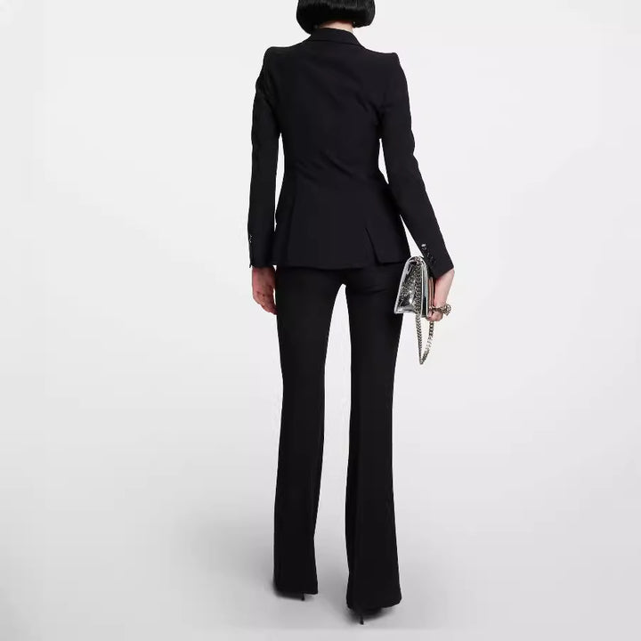 Damen Maßgeschneiderter Einreihiger Blazer mit skulpturierter Schulter und tailliertem Cut Echoarchiv