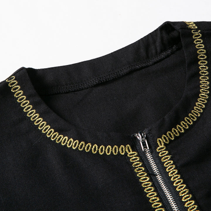 Herren elegantes Tunika-Kleid mit feinen Stickdetails Echoarchiv