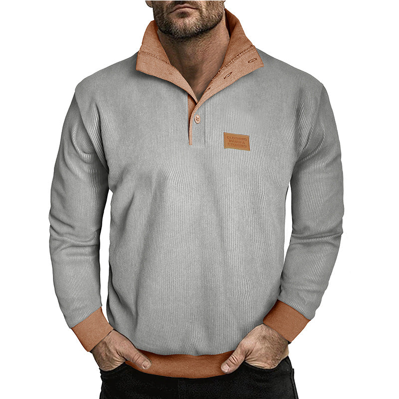 Herren Langarm-Pullover mit modischem Herrenkragen Echoarchiv