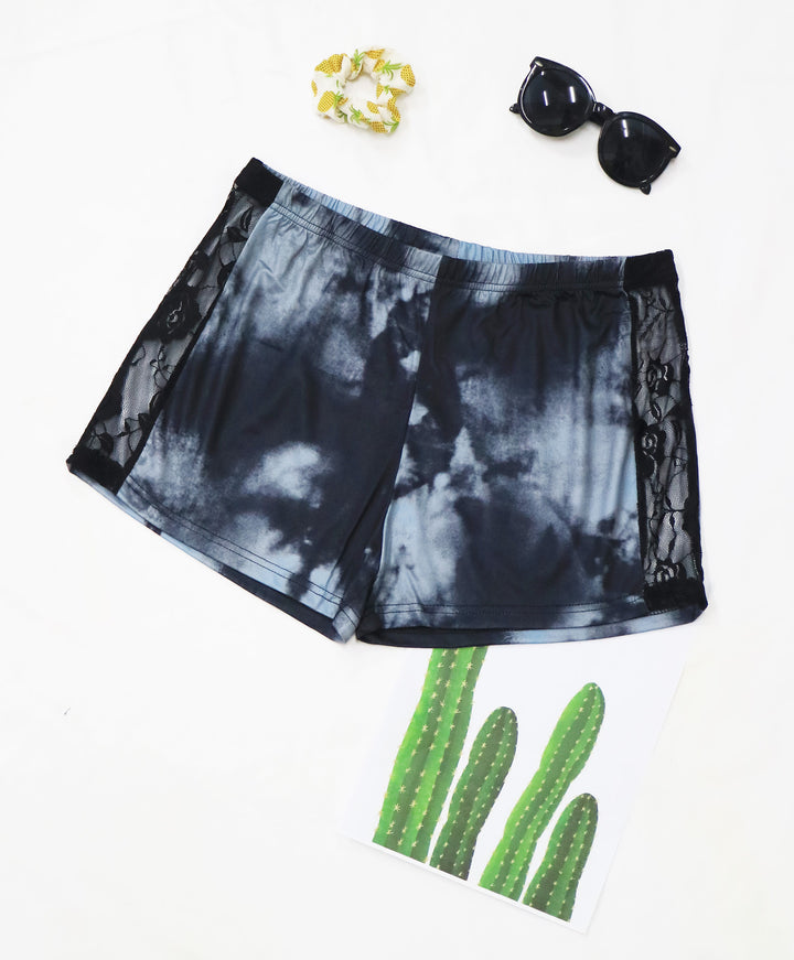 Damen lässiges Cropped T-Shirt mit Wolkenmuster Echo Archiv