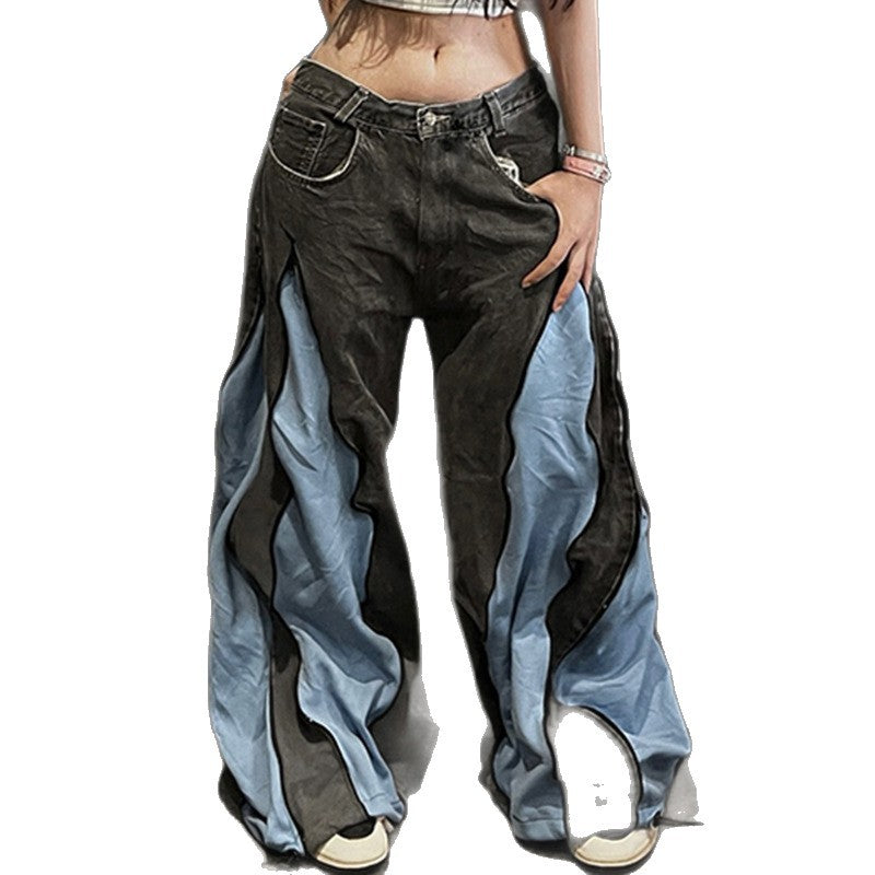 Damen sportliches Crop-Top mit modernem Print und schmalen Trägern Echo Archiv