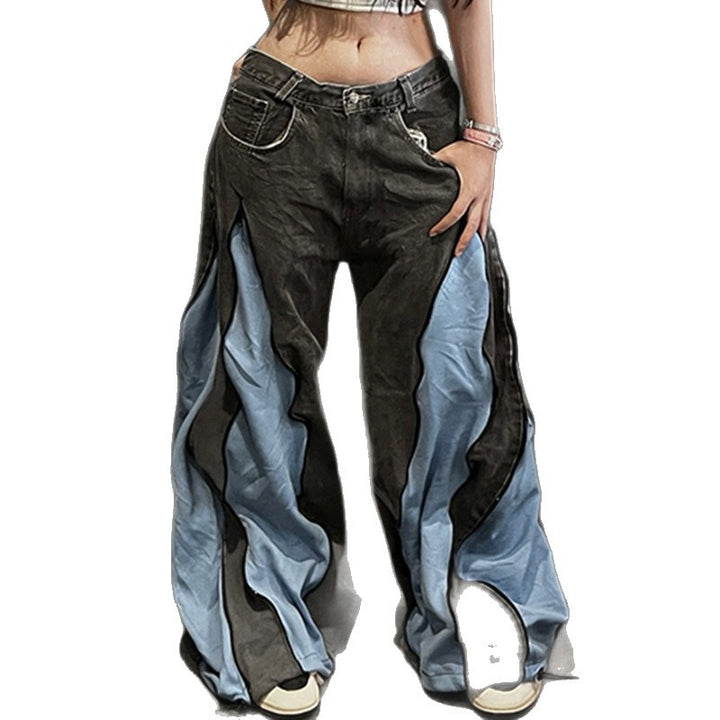 Damen sportliches Crop-Top mit modernem Print und schmalen Trägern Echo Archiv