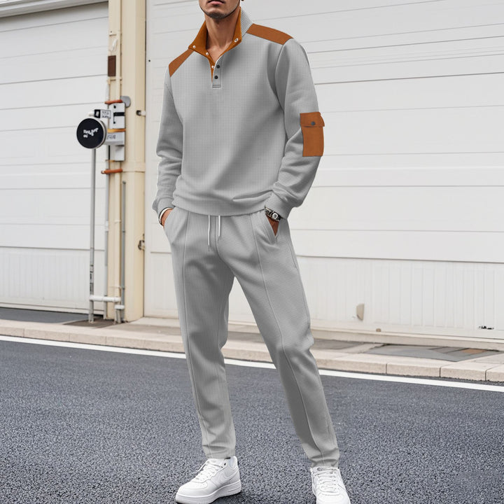Herren Sportliches Zip-Set mit modischen Akzenten und strukturierter Verarbeitung Echoarchiv