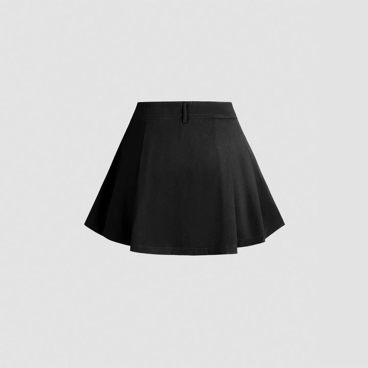 Damen Plissierter Minirock mit angedeutetem Bund Echo Archiv