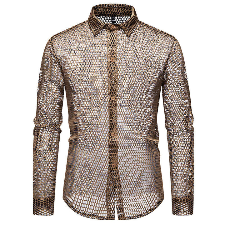 Herren Mesh-Hemd aus hochwertigem Material mit innovativem Design Echoarchiv