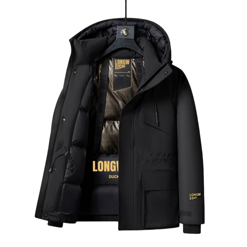 Herren isolierte Winterjacke mit hochschließendem Kragen und praktischen Taschen Echoarchiv