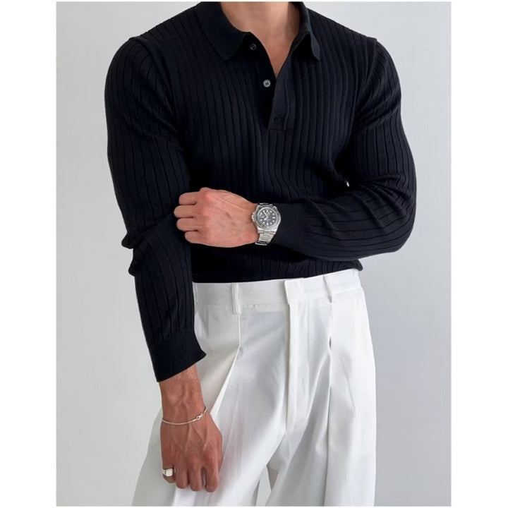 Herren Elegantes Feinstrick-Polohemd – Cavello