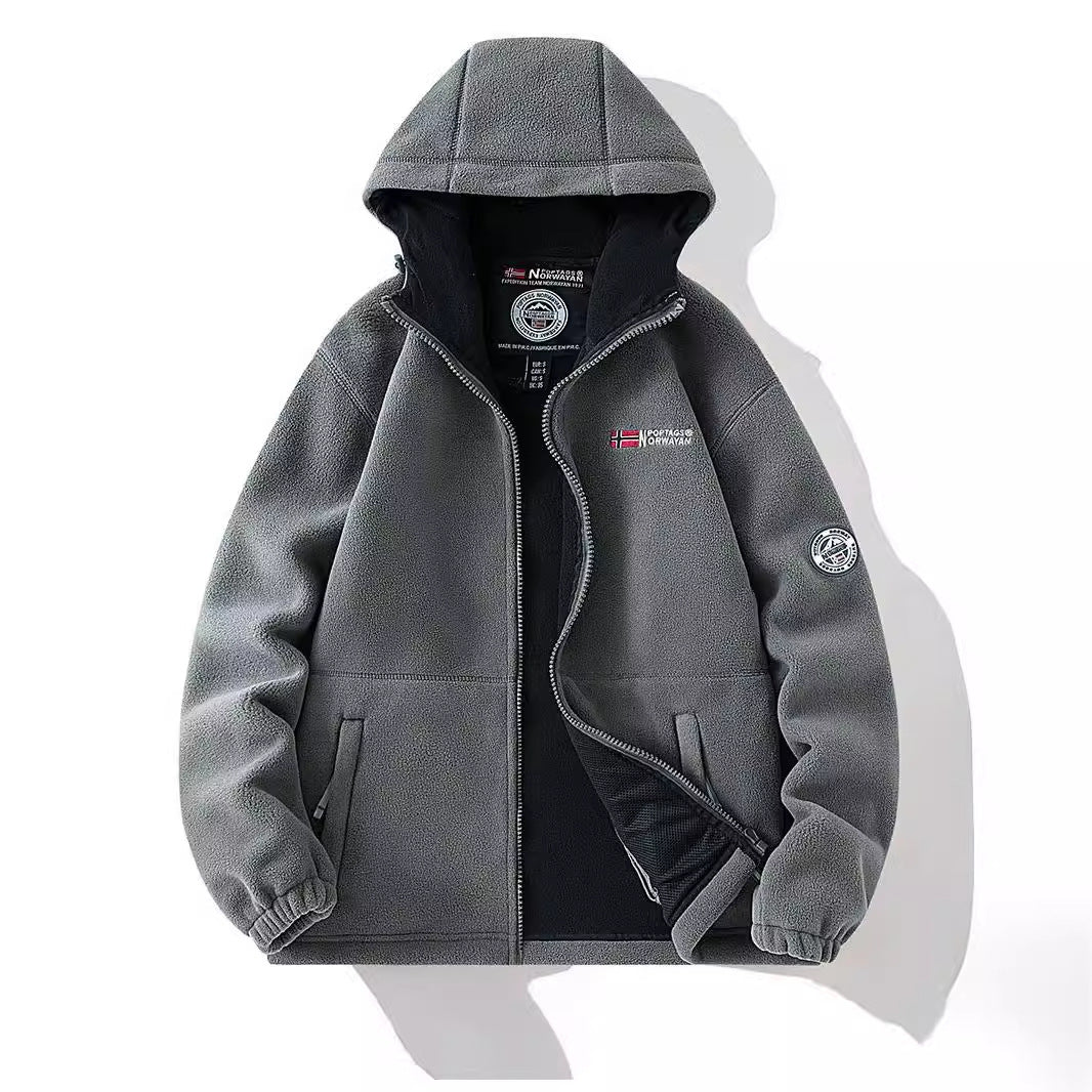 Damen Kapuzen-Fleecejacke mit Teddyfutter und durchgehendem Reißverschluss Echo Archiv