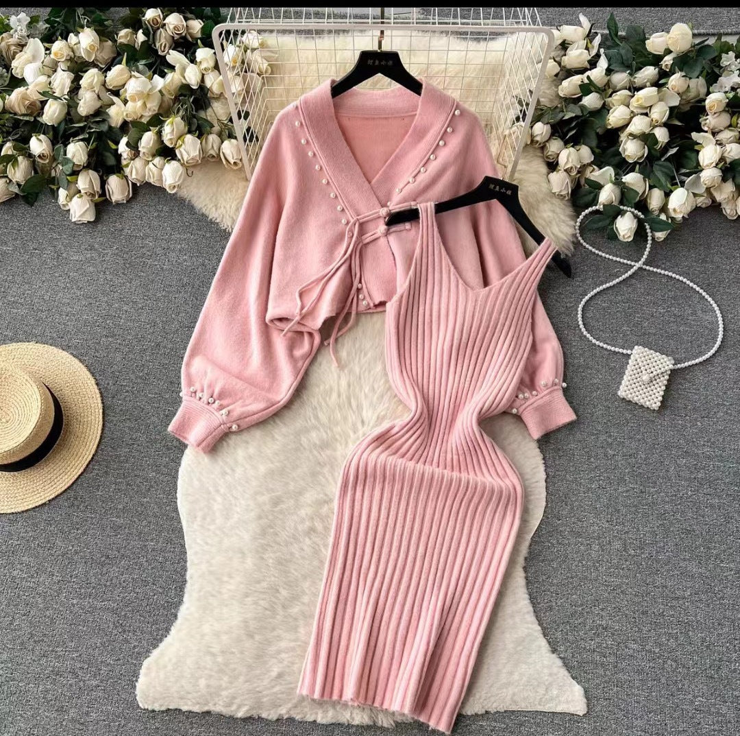 Damen Elegantes Strickset mit Rib-Design Echo Archiv