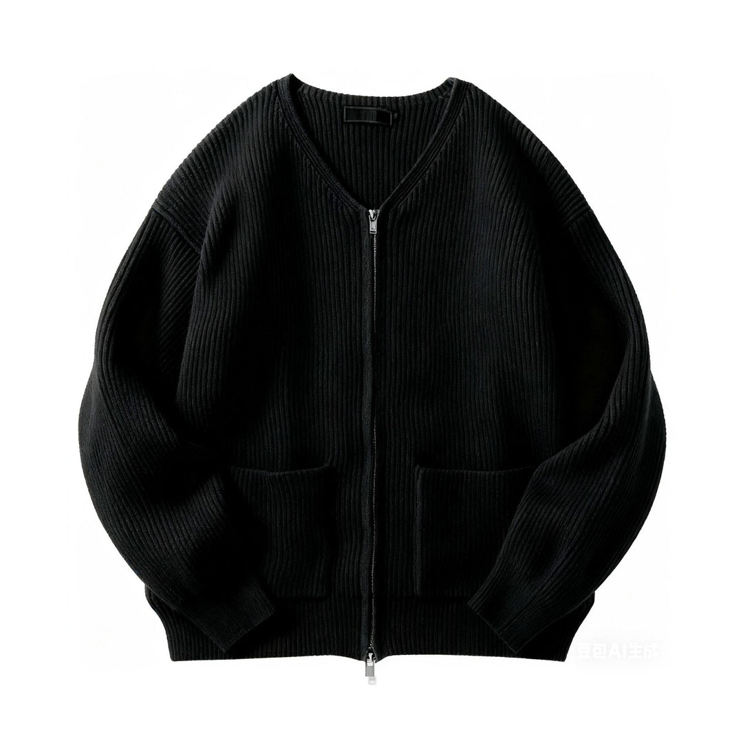 Damen Modische Strickjacke mit Reißverschluss Echoarchiv