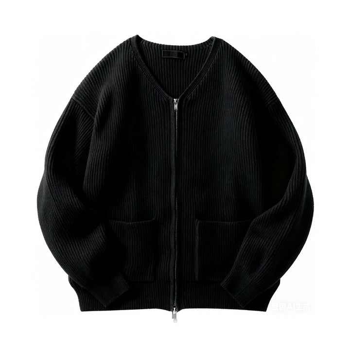 Damen Modische Strickjacke mit Reißverschluss Echoarchiv
