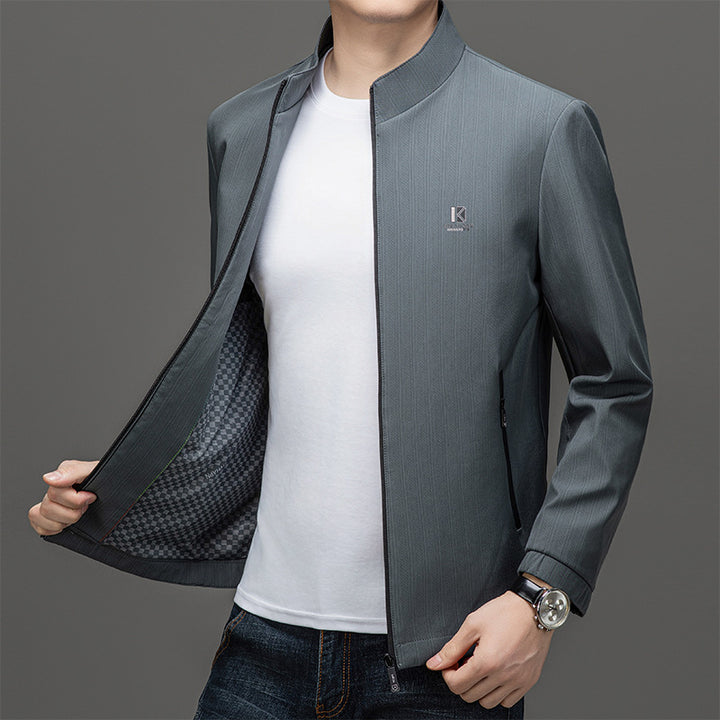 Herren Leichte Utility-Jacke mit hohem Kragen Echo Archiv