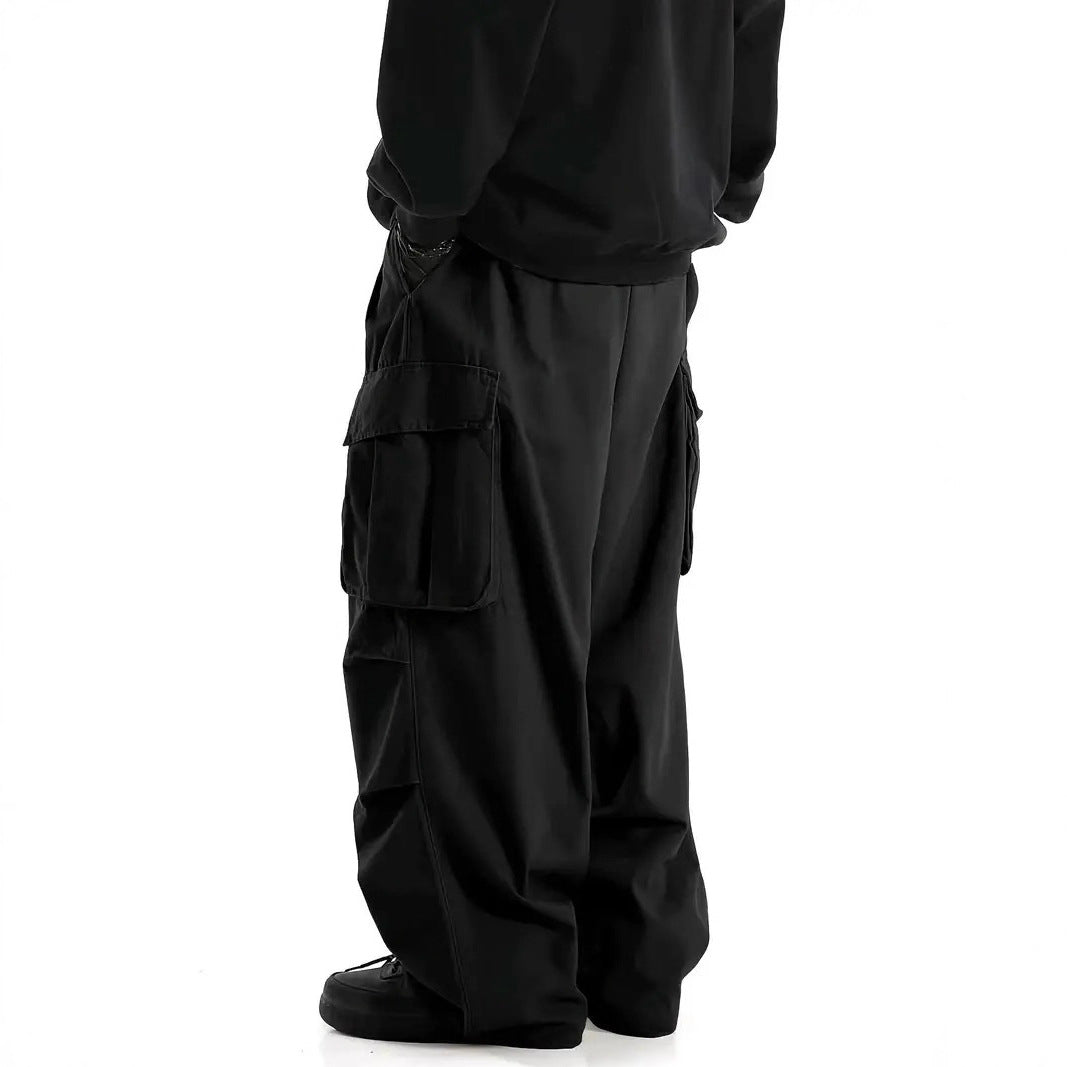 Herren Weite Baggy-Cargohose mit tiefem Schritt, großen Klappentaschen & relaxed Fit Echo Archiv