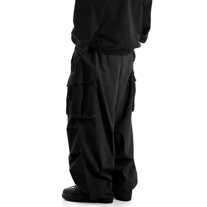 Herren Weite Baggy-Cargohose mit tiefem Schritt, großen Klappentaschen & relaxed Fit Echo Archiv