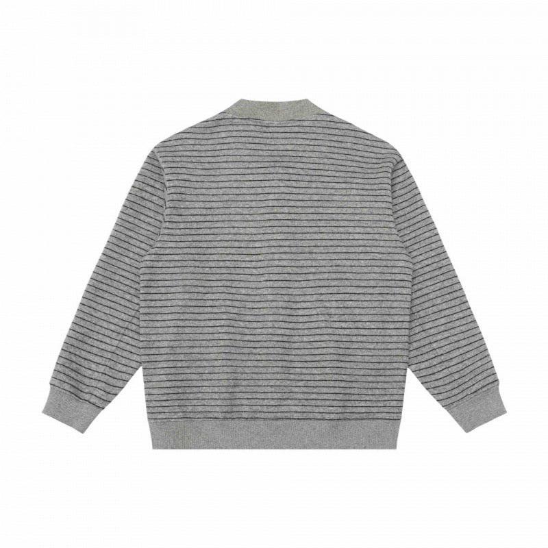 Herren Strukturiertes Strick-Cardigan mit Druckknopfleiste und geripptem Saum Echo Archiv