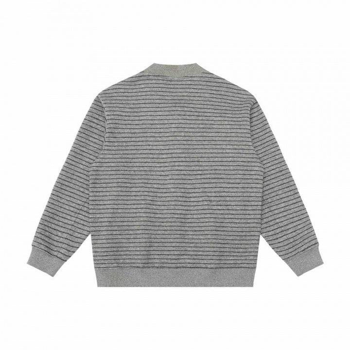Herren Strukturiertes Strick-Cardigan mit Druckknopfleiste und geripptem Saum Echo Archiv