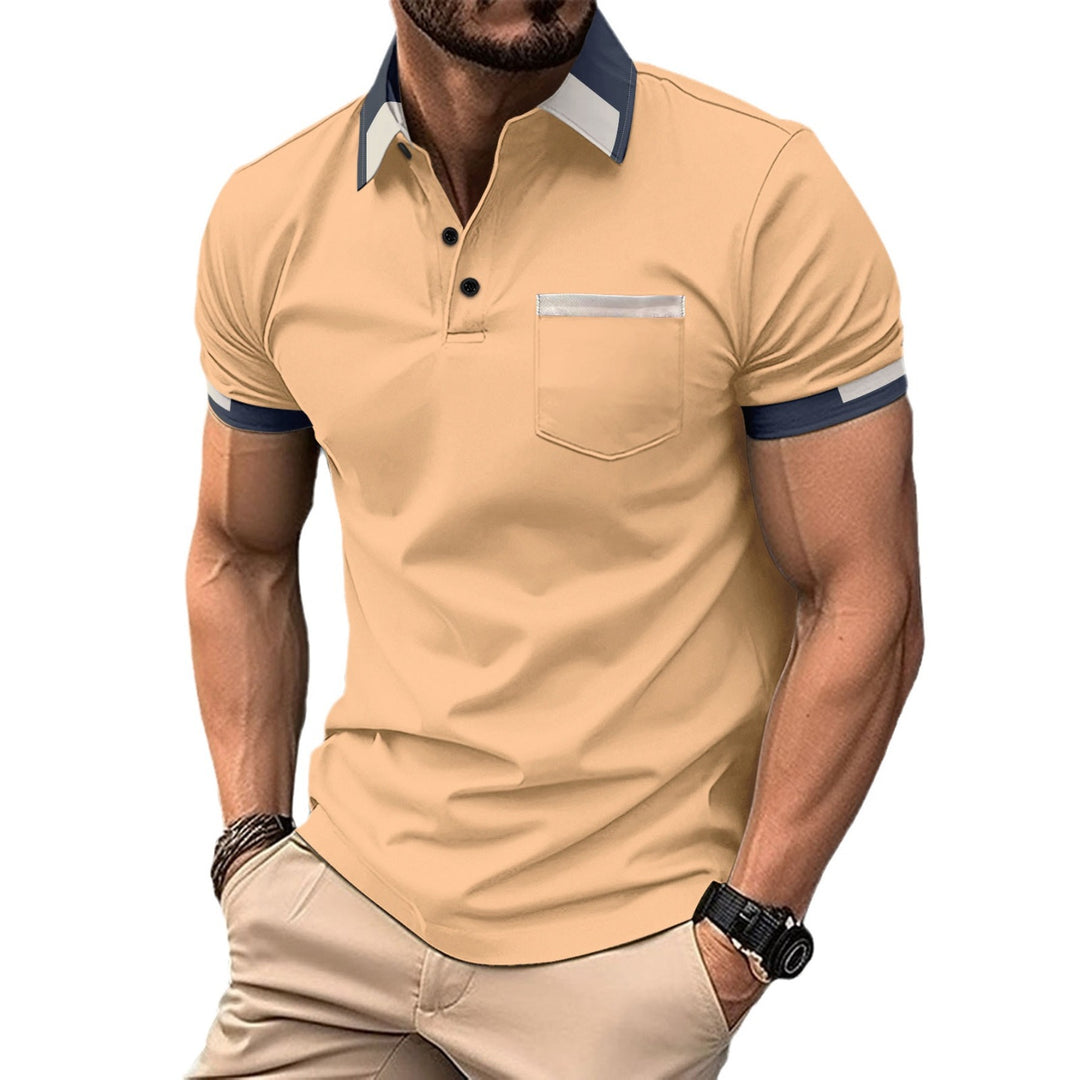Herren Polohemd mit modischem Kragen und praktischer Brusttasche Echoarchiv