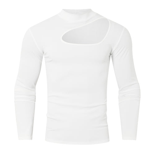 Herren Longsleeve mit modischem Ausschnitt Echoarchiv