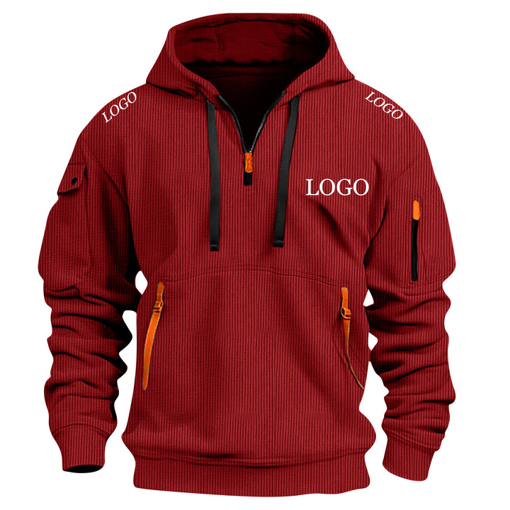 Herren sportlicher Kapuzenpullover mit innovativem Reißverschluss und praktischen Taschen Echoarchiv