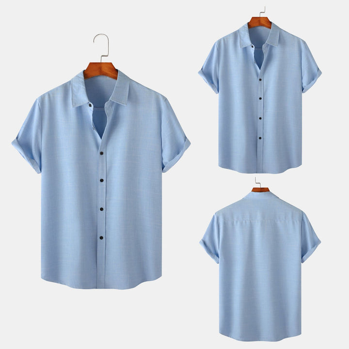 Herren Kurzarmhemd mit leichtem, atmungsaktivem Stoff und minimalistischem Design Echoarchiv