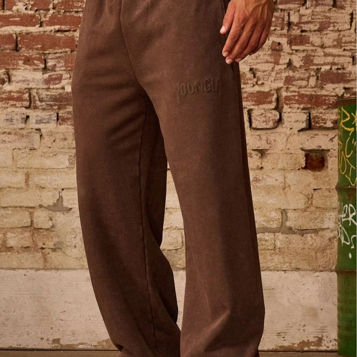 Herren bequeme Freizeithose mit seitlichen Eingrifftaschen und elastischem Bund Echoarchiv