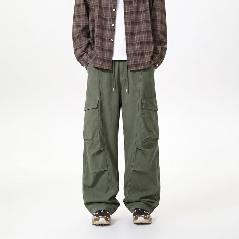 Herren Baggy-Cargo-Hose mit tiefem Schritt, Oversized-Silhouette und aufgesetzten Utility-Taschen Echo Archiv