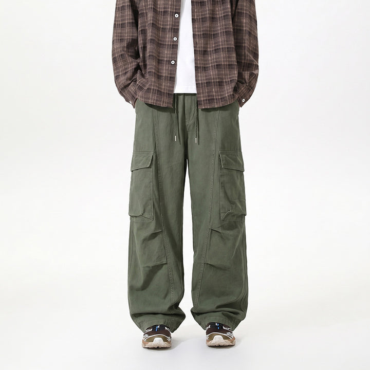 Herren Baggy-Cargo-Hose mit tiefem Schritt, Oversized-Silhouette und aufgesetzten Utility-Taschen Echo Archiv