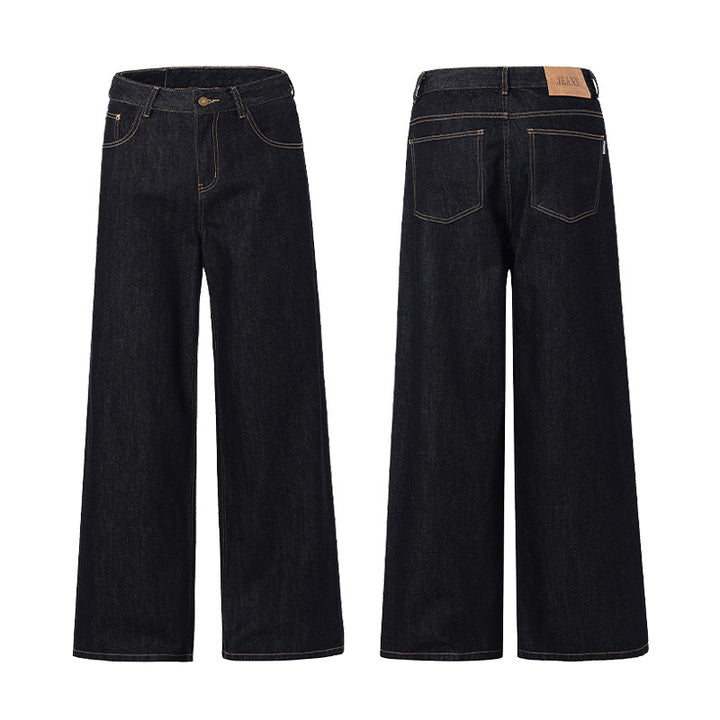 Herren Ultraweite Denim‑Palazzo‑Hose mit geradem Bein und Clean‑Minimal Silhouette Echo Archiv