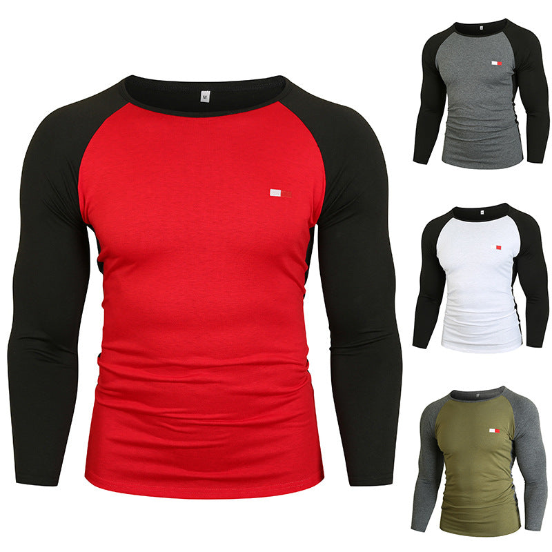 Herren Langarm-T-Shirt mit Raglanärmeln und hochwertiger Baumwolle Echoarchiv