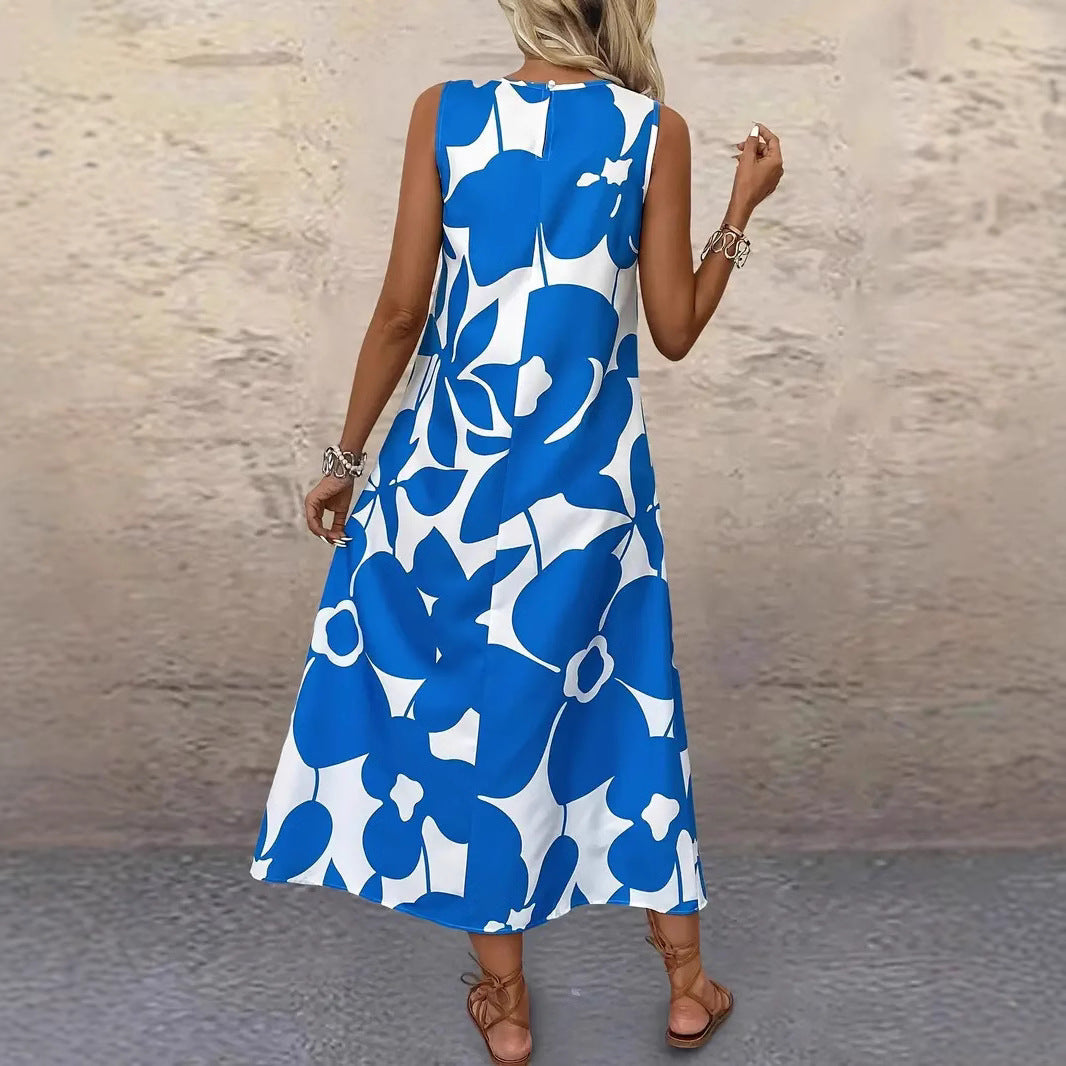 Damen Maxikleid mit floralem Muster Echoarchiv