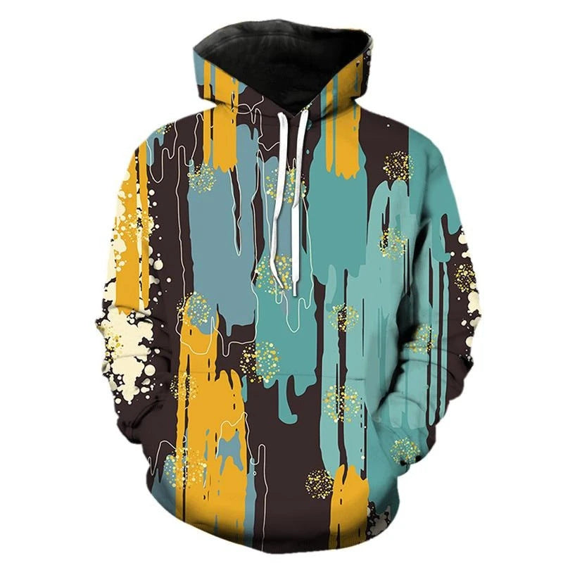 Damen Kreativer Kapuzenpullover mit abstraktem Design Echoarchiv