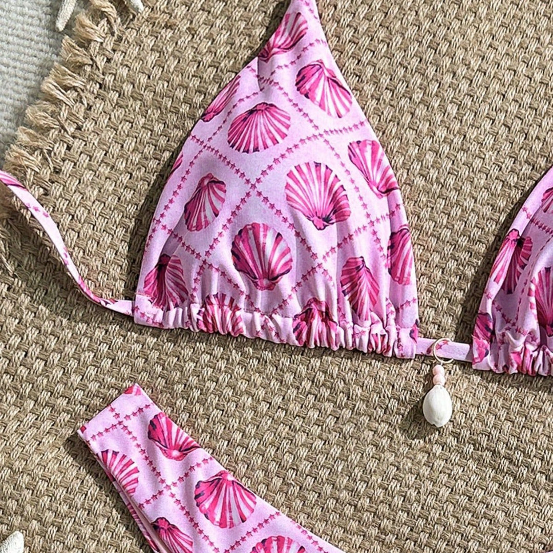 Damen Triangel-Bikini mit Muschelmotiv Echo Archiv