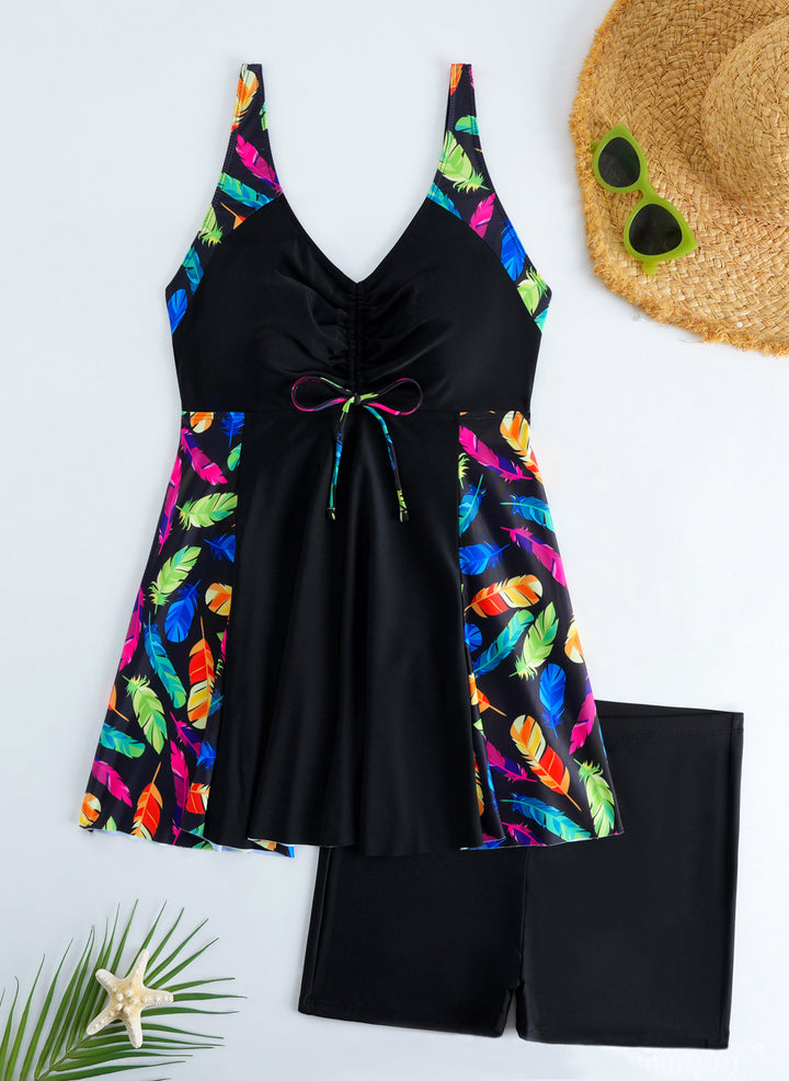Damen Strandkleid Badeanzug mit elegantem Leopardenmuster Echo Archiv