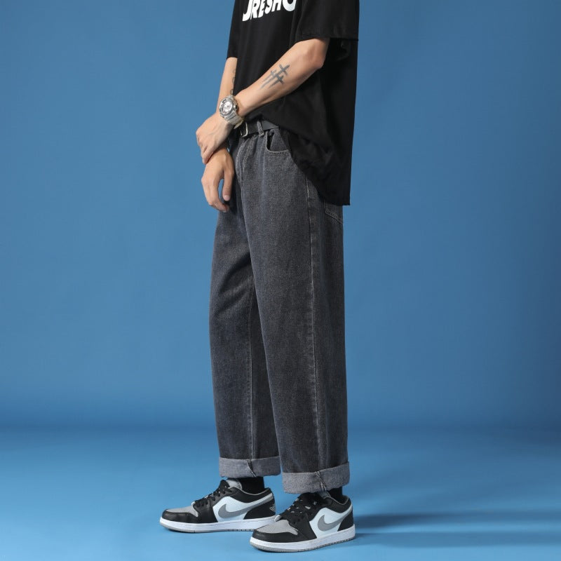 Unisex Weit geschnittene Denim-Hose Echoarchiv