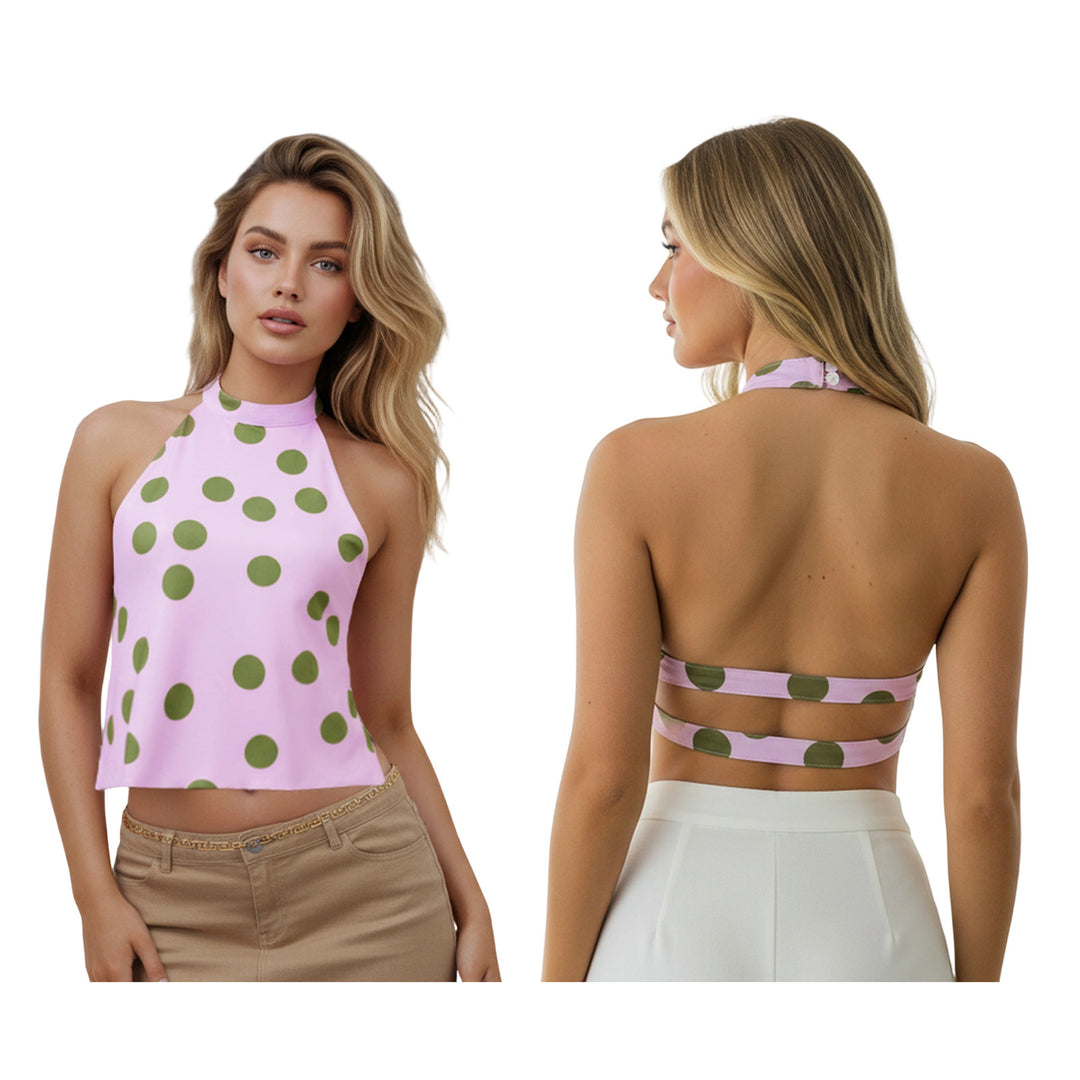 Damen Haltertop mit blühendem Design Echo Archiv