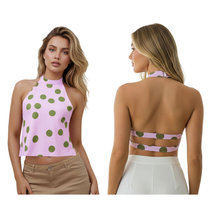 Damen Haltertop mit blühendem Design Echo Archiv