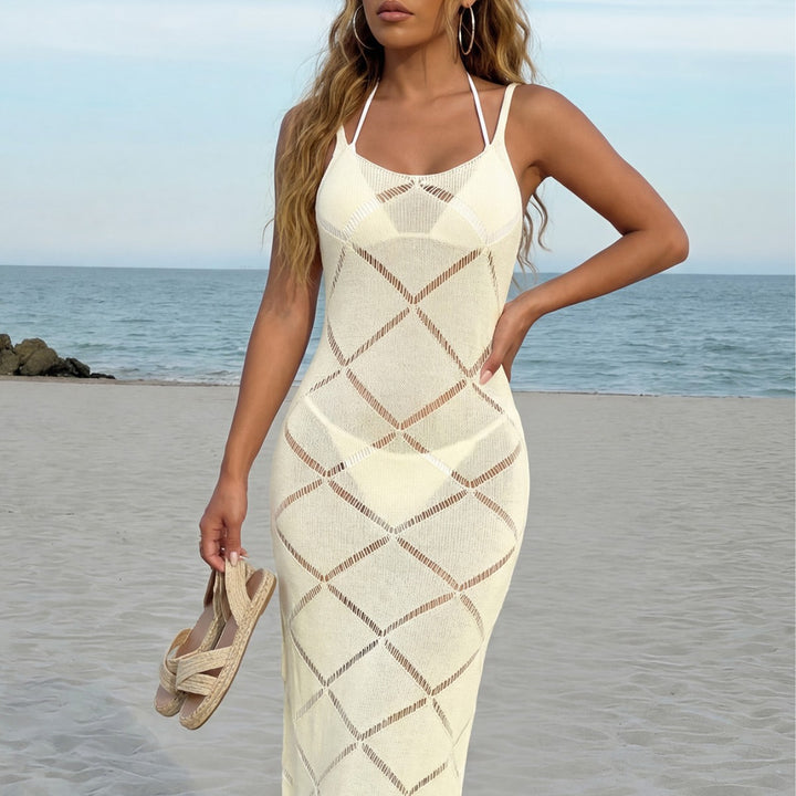 Damen elegantes Strickkleid mit durchbrochenem Design Echo Archiv