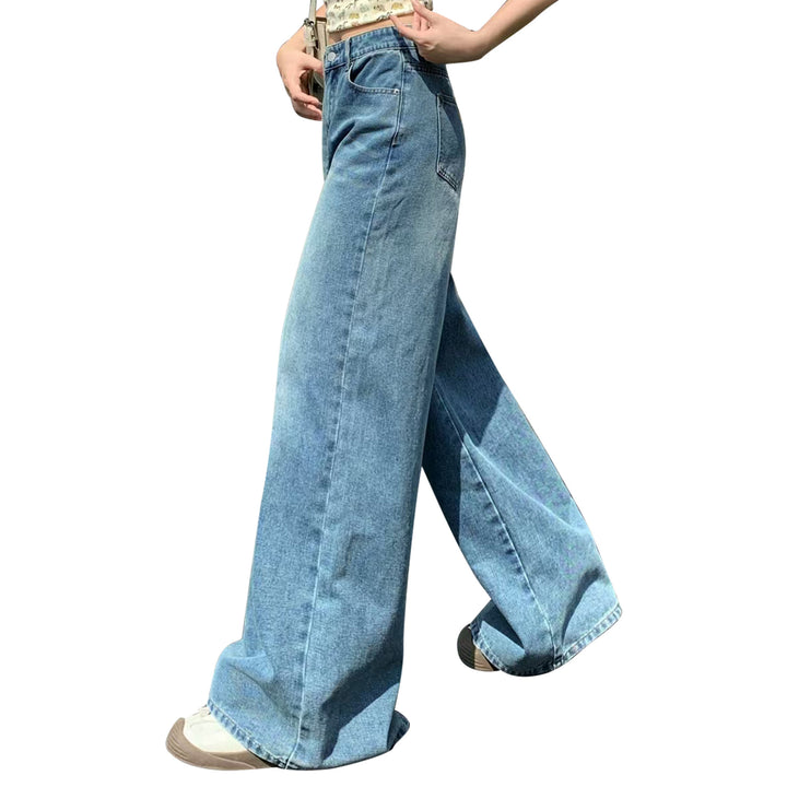 Damen Extraweite High-Waist Palazzo-Jeans aus Denim Echo Archiv