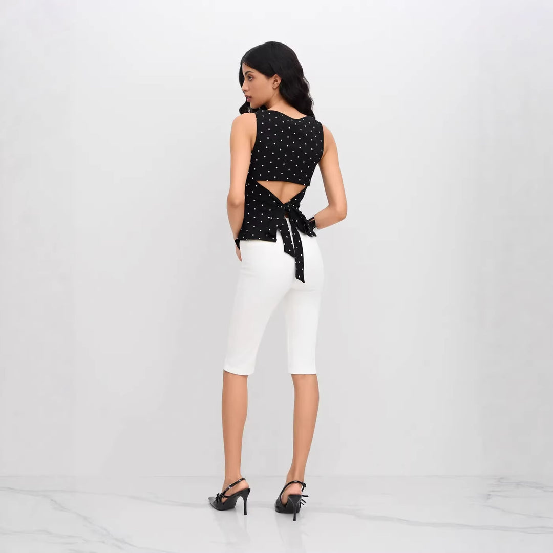 Damen Chic Rollkragen Top mit Raffung und Bindegürtel Echo Archiv