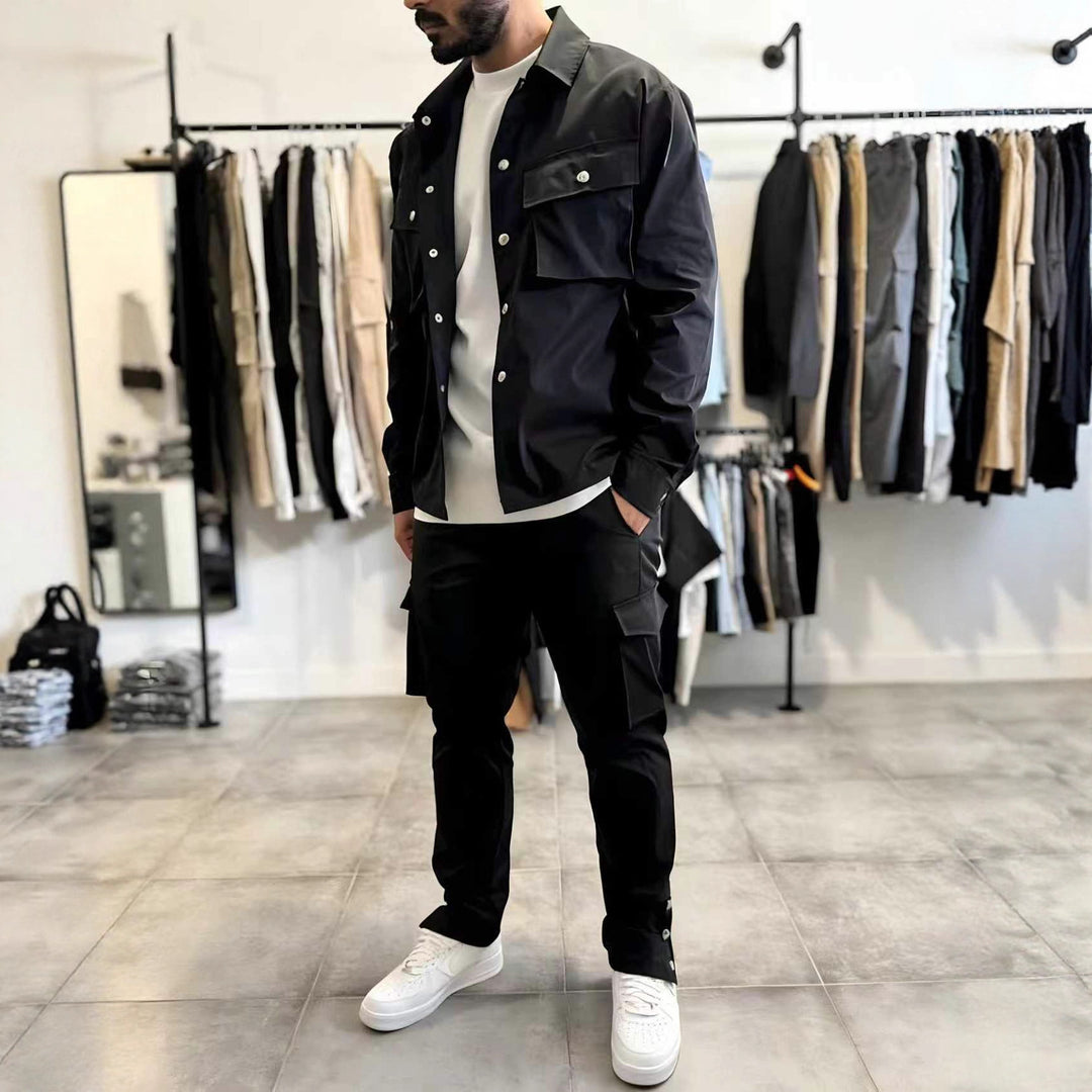 Herren funktionale Freizeitjacke mit Cargo-Hose Set Echoarchiv