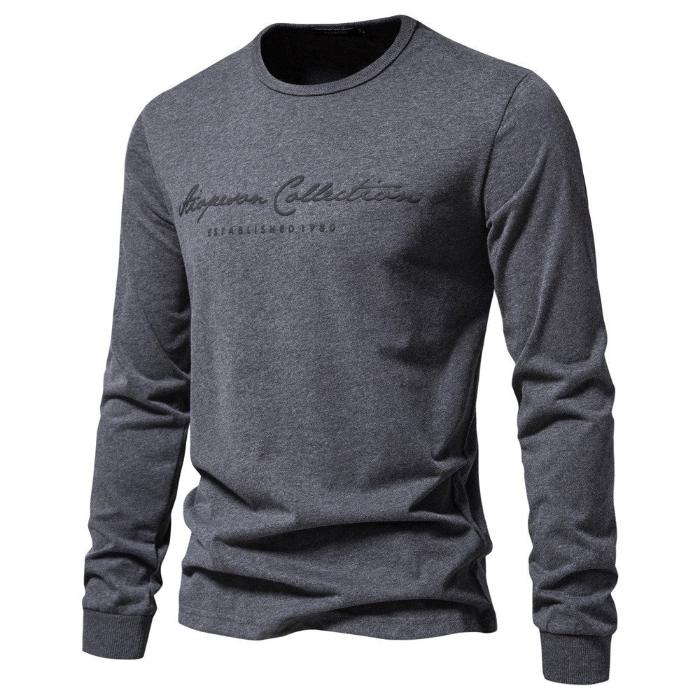 Herren Langarmshirt mit zeitgemäßer Schriftzug Echoarchiv
