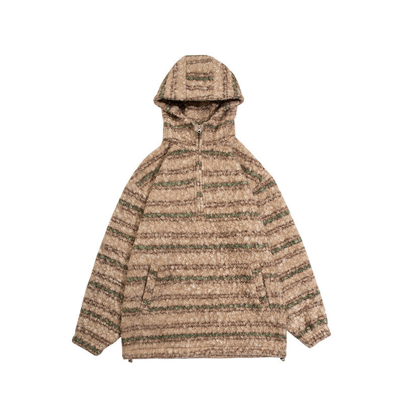 Unisex Strick-Hoodie im Oversize‑Cut mit halbem Reißverschluss Echo Archiv
