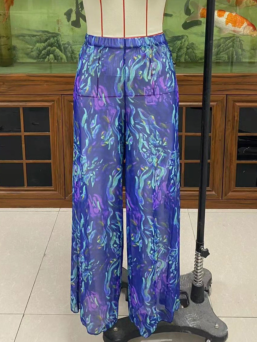 Damen Elegante Strandhose mit floralem Muster Echo Archiv