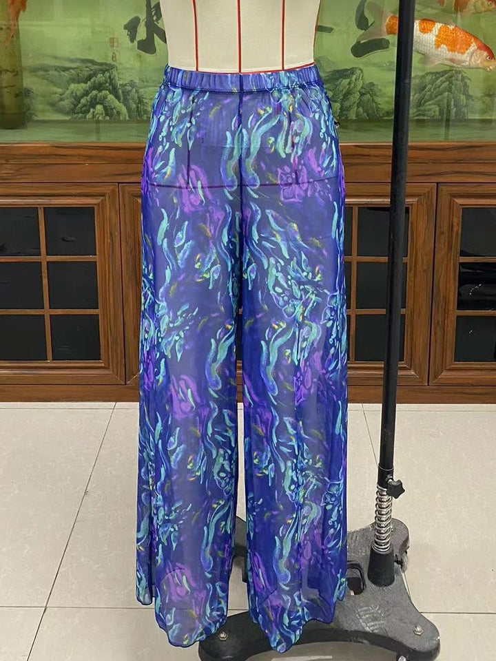Damen Elegante Strandhose mit floralem Muster Echo Archiv