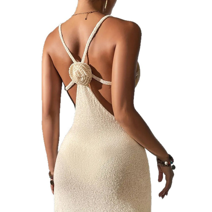 Damen figurbetontes Sommermaxikleid mit aufregendem Seitenschlitz Echo Archiv