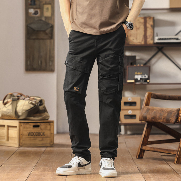 Herren robuste Cargo-Hose mit elastischem Bund und multifunktionalen Taschen Echoarchiv