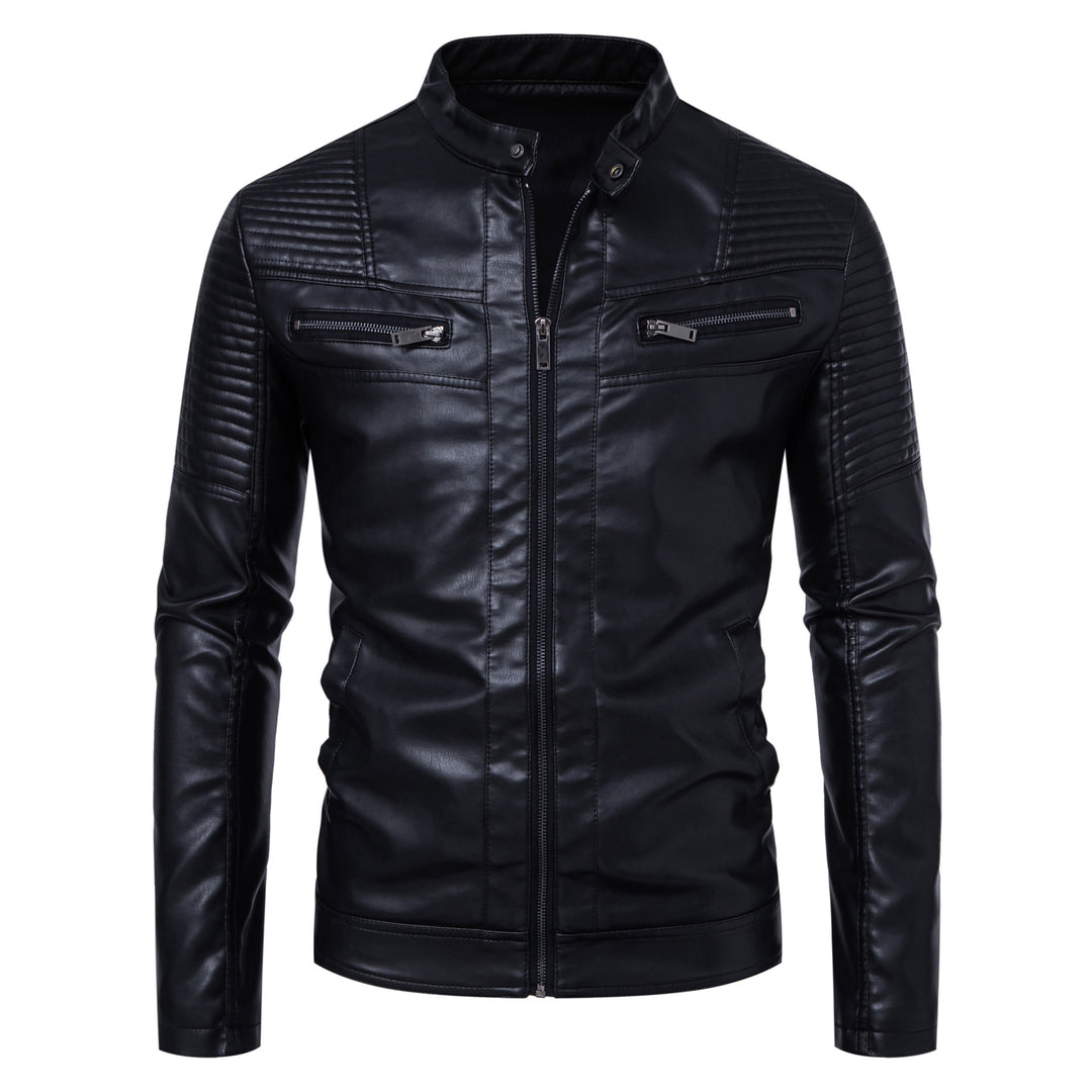 Herren Modische und derbe Lederjacke Echo Archiv