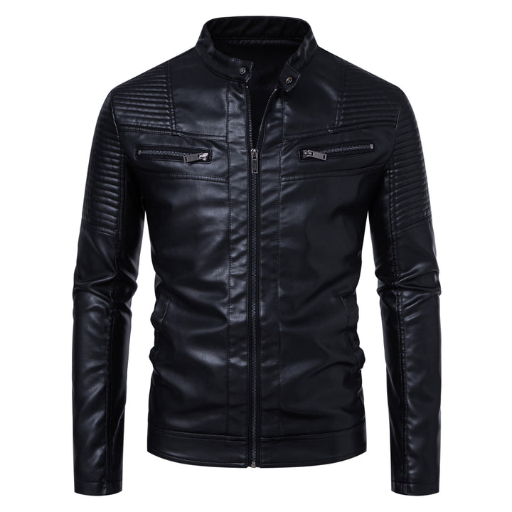 Herren Modische und derbe Lederjacke Echo Archiv