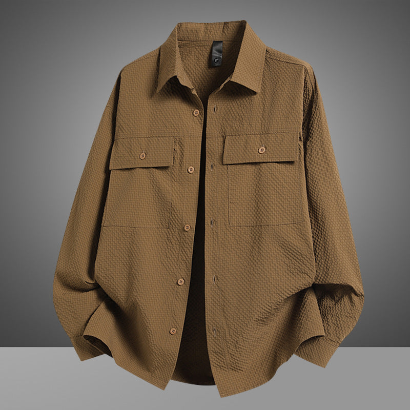 Herren lässige Overshirt mit Taschen Echoarchiv
